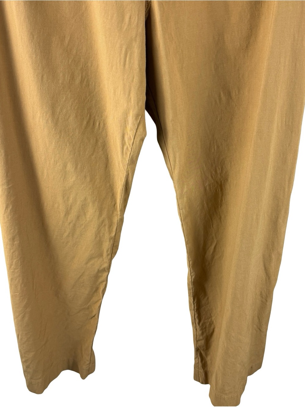 Anthropologie Maeve Colette Tan Linen Blend Wide Leg Cropped Pant Size 32 - Picture 9 of 10